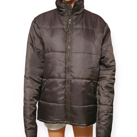 Gasoline Jackets & Blazers - GASOLINE Black Puffer Jacket